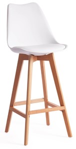 Барный кухонный стул TULIP BAR (mod. C1014H) 57х48х104 белый 018 /натуральный арт.19650 в Южно-Сахалинске