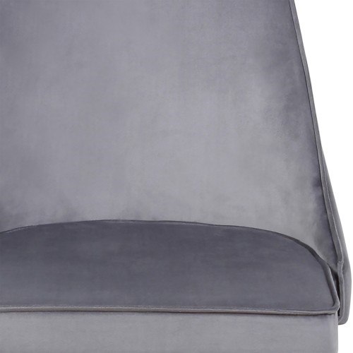 Мягкий дизайнерский стул Лорд СРП-071 Эмаль черная Веллюто серый в Южно-Сахалинске - изображение 1