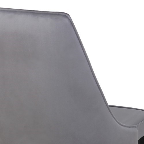 Мягкий дизайнерский стул Лорд СРП-071 Эмаль черная Веллюто серый в Южно-Сахалинске - изображение 2