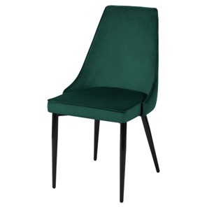 Дизайнерский стул Лорд СРП-071 Эмаль черная Веллюто темно-зеленый в Южно-Сахалинске