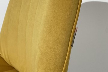 Кухонный стул Лари, желтый (велюр)/черный в Южно-Сахалинске - предосмотр 3