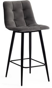 Полубарный кухонный стул CHILLY (mod. 7095пб) 55х44х94 серый barkhat 26/черный арт.19655 в Южно-Сахалинске