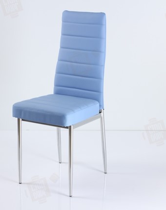 Кухонный стул В-1 хром люкс голубой в Южно-Сахалинске - изображение