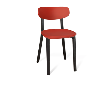 Обеденный стул SHT-ST85-2/SB85-2/S85 (красный/черный) в Южно-Сахалинске - изображение