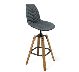 Барный стул SHT-ST29-C4/S93 (графит/брашированный коричневый/черный муар) в Южно-Сахалинске - предосмотр
