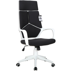 Компьютерное кресло Brabix Premium Prime EX-515 (пластик белый, ткань, черное) 531812 в Южно-Сахалинске