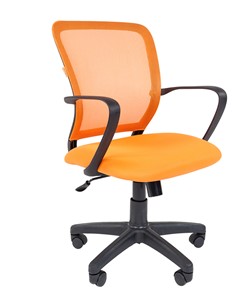 Офисное кресло CHAIRMAN 698 black TW, ткань, цвет оранжевый в Южно-Сахалинске - предосмотр