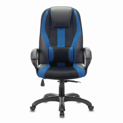 Компьютерное кресло Brabix Premium Rapid GM-102 (экокожа/ткань, черное/синее) 532106 в Южно-Сахалинске - изображение