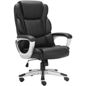 Кресло компьютерное Brabix Premium Rest EX-555 (пружинный блок, экокожа, черное) 531938 в Южно-Сахалинске