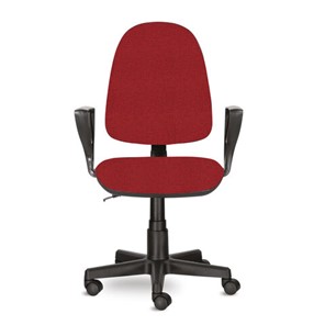Кресло компьютерное Brabix Prestige Ergo MG-311 (регулируемая эргономичная спинка, ткань, красное) 532424 в Южно-Сахалинске - предосмотр