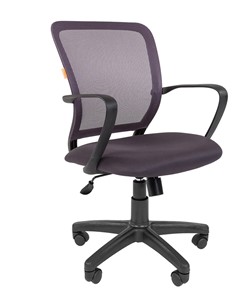 Кресло компьютерное CHAIRMAN 698 black TW, ткань, цвет серый в Южно-Сахалинске - предосмотр