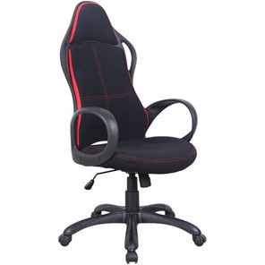 Кресло компьютерное Brabix Premium Force EX-516 (ткань, черное/вставки красные) 531571 в Южно-Сахалинске - предосмотр