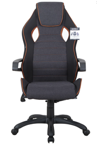 Офисное кресло Brabix Techno Pro GM-003 (ткань, черное/серое, вставки оранжевые) в Южно-Сахалинске - предосмотр