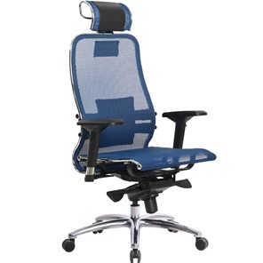 Офисное кресло Samurai S-3.04, синий в Южно-Сахалинске - предосмотр