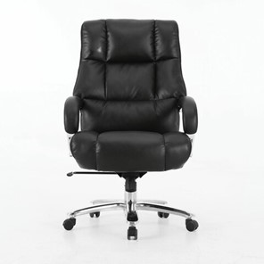 Офисное кресло Brabix Premium Bomer HD-007 (рециклированная кожа, хром, черное) в Южно-Сахалинске - предосмотр