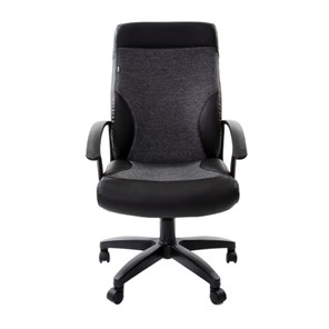 Кресло офисное Brabix Trust EX-535 (экокожа черная, ткань серая) в Южно-Сахалинске