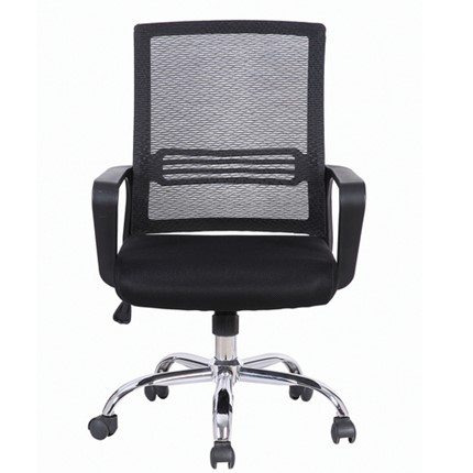 Кресло компьютерное Brabix Daily MG-317 (с подлокотниками, хром, черное) 531833 в Южно-Сахалинске - изображение
