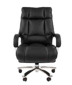 Кресло компьютерное CHAIRMAN 405 черное нат.кожа/экокожа в Южно-Сахалинске - предосмотр 1