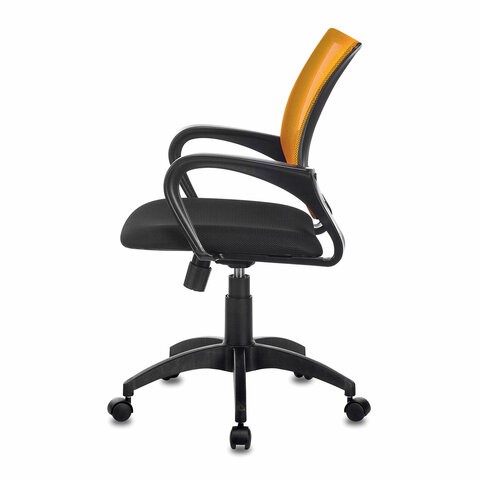 Офисное кресло Brabix Fly MG-396 (с подлокотниками, сетка, оранжевое/черное) 532084 в Южно-Сахалинске - изображение 3
