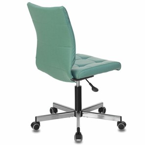 Офисное кресло Brabix Stream MG-314 (без подлокотников, пятилучие серебристое, экокожа, серо-голубое) в Южно-Сахалинске - предосмотр 2