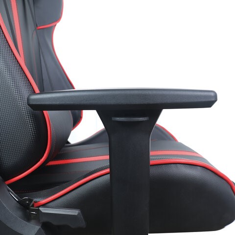 Компьютерное кресло Brabix GT Carbon GM-120 (две подушки, экокожа, черное/красное) 531931 в Южно-Сахалинске - изображение 11