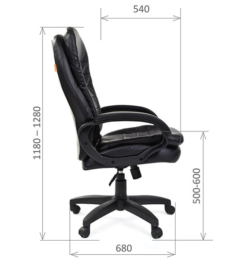Офисное кресло CHAIRMAN 795 LT, экокожа, цвет черный в Южно-Сахалинске - изображение 2