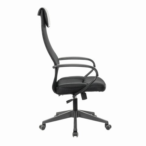 Кресло Brabix Premium Stalker EX-608 PL (ткань-сетка/кожзам, черное) 532090 в Южно-Сахалинске - изображение 2