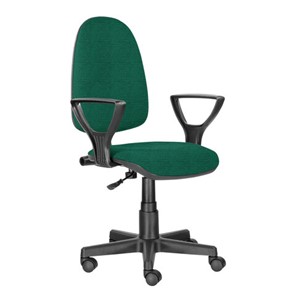 Кресло компьютерное Brabix Prestige Ergo MG-311 (регулируемая эргономичная спинка, ткань,черно-зеленое) в Южно-Сахалинске - предосмотр 2