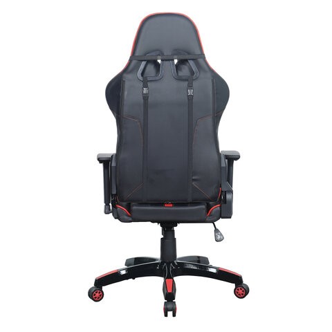 Компьютерное кресло Brabix GT Carbon GM-120 (две подушки, экокожа, черное/красное) 531931 в Южно-Сахалинске - изображение 3