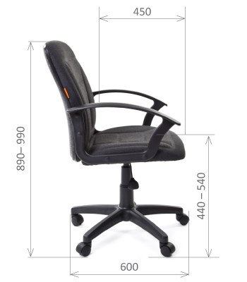 Кресло компьютерное CHAIRMAN 627 ткань, цвет серый в Южно-Сахалинске - изображение 2