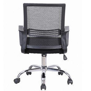 Кресло компьютерное Brabix Daily MG-317 (с подлокотниками, хром, черное) 531833 в Южно-Сахалинске - предосмотр 2