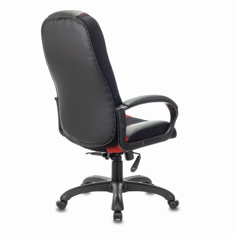 Компьютерное кресло Brabix Premium Rapid GM-102 (экокожа/ткань, черное/красное) 532107 в Южно-Сахалинске - изображение 2