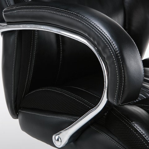 Кресло Brabix Premium Status HD-003 (рециклированная кожа, хром, черное) в Южно-Сахалинске - изображение 7
