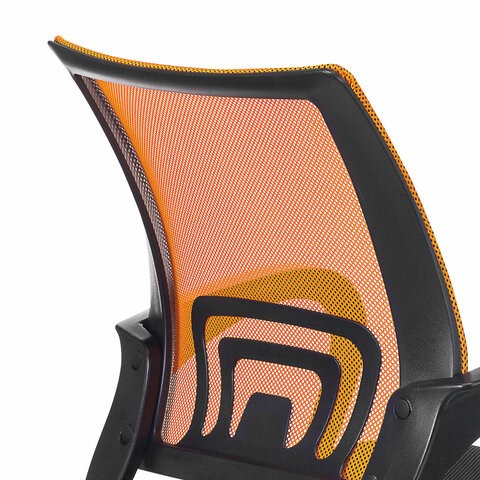 Офисное кресло Brabix Fly MG-396 (с подлокотниками, сетка, оранжевое/черное) 532084 в Южно-Сахалинске - изображение 6