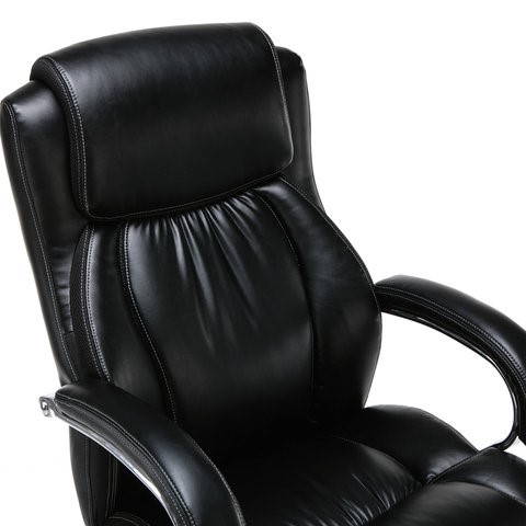 Кресло Brabix Premium Status HD-003 (рециклированная кожа, хром, черное) в Южно-Сахалинске - изображение 4