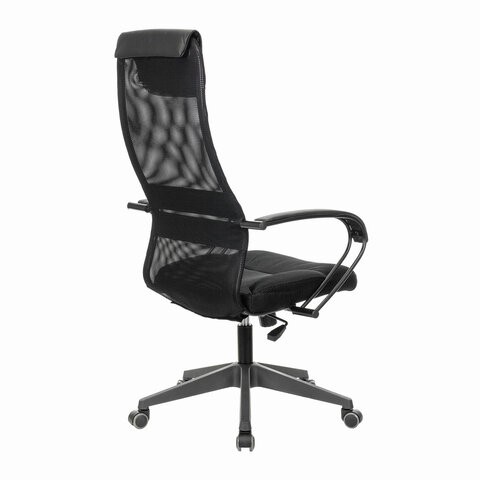 Кресло Brabix Premium Stalker EX-608 PL (ткань-сетка/кожзам, черное) 532090 в Южно-Сахалинске - изображение 3