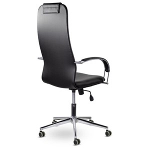 Кресло компьютерное Brabix Premium Pilot EX-610 CH (хром, кожзам, черное) в Южно-Сахалинске - предосмотр 3