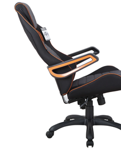 Офисное кресло Brabix Techno Pro GM-003 (ткань, черное/серое, вставки оранжевые) в Южно-Сахалинске - предосмотр 1