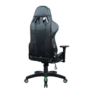 Кресло компьютерное Brabix GT Carbon GM-120 (две подушки, экокожа, черное/зеленое) в Южно-Сахалинске - предосмотр 2