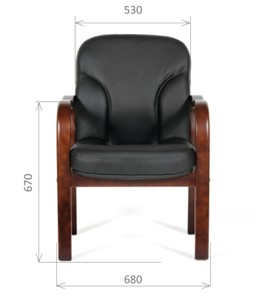 Офисное кресло CHAIRMAN 658 Натуральная кожа черный в Южно-Сахалинске - предосмотр 1