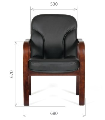 Офисное кресло CHAIRMAN 658 Натуральная кожа черный в Южно-Сахалинске - изображение 1