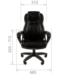 Компьютерное кресло CHAIRMAN 432, экокожа, цвет черный в Южно-Сахалинске - предосмотр 1