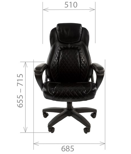 Компьютерное кресло CHAIRMAN 432, экокожа, цвет черный в Южно-Сахалинске - изображение 1