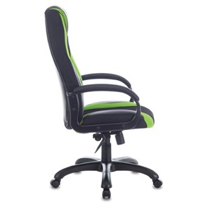 Компьютерное кресло Brabix Premium Rapid GM-102 (экокожа/ткань, черное/зеленое) в Южно-Сахалинске - предосмотр 1