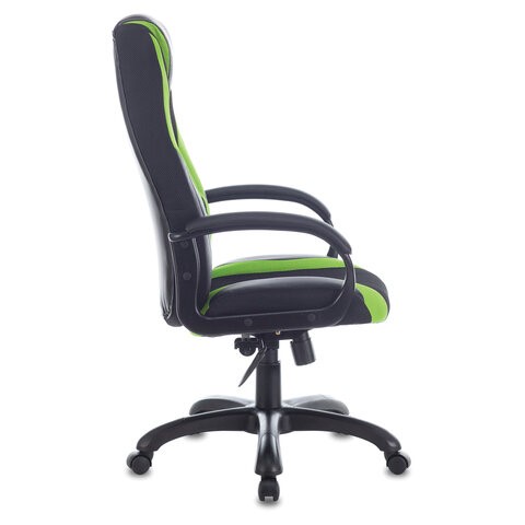 Компьютерное кресло Brabix Premium Rapid GM-102 (экокожа/ткань, черное/зеленое) в Южно-Сахалинске - изображение 1