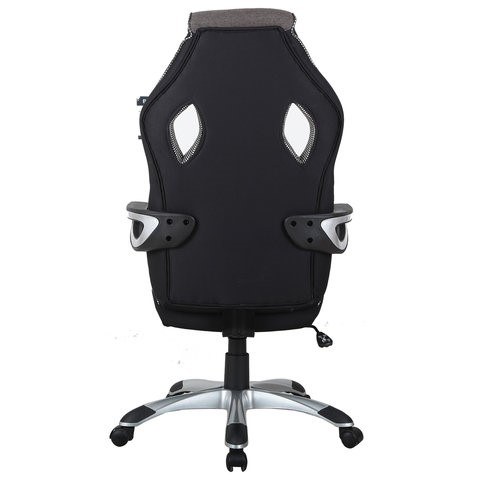 Офисное кресло Brabix Techno GM-002 (ткань, черное/серое, вставки белые) в Южно-Сахалинске - изображение 3