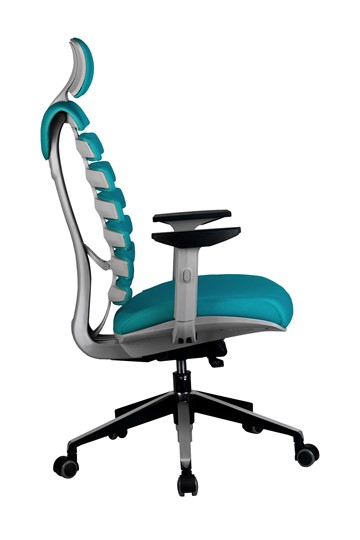 Компьютерное кресло Riva Chair SHARK (Лазурный/серый) в Южно-Сахалинске - изображение 2