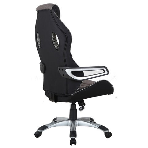 Офисное кресло Brabix Techno GM-002 (ткань, черное/серое, вставки белые) в Южно-Сахалинске - изображение 2