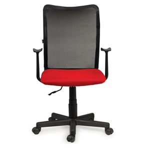 Офисное кресло Brabix Spring MG-307 (с подлокотниками, комбинированное красное/черное TW) в Южно-Сахалинске - предосмотр 2