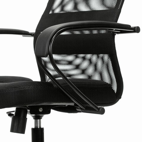 Кресло Brabix Premium Stalker EX-608 PL (ткань-сетка/кожзам, черное) 532090 в Южно-Сахалинске - изображение 8